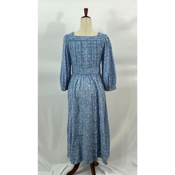 DOEN Sz S Small Blue Garden Bloom Floral Minta Dress Organic Cotton Viscose NWT - Picture 7 of 11